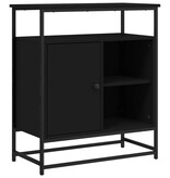 VidaXL Dressoir 69x35x80 cm bewerkt hout zwart