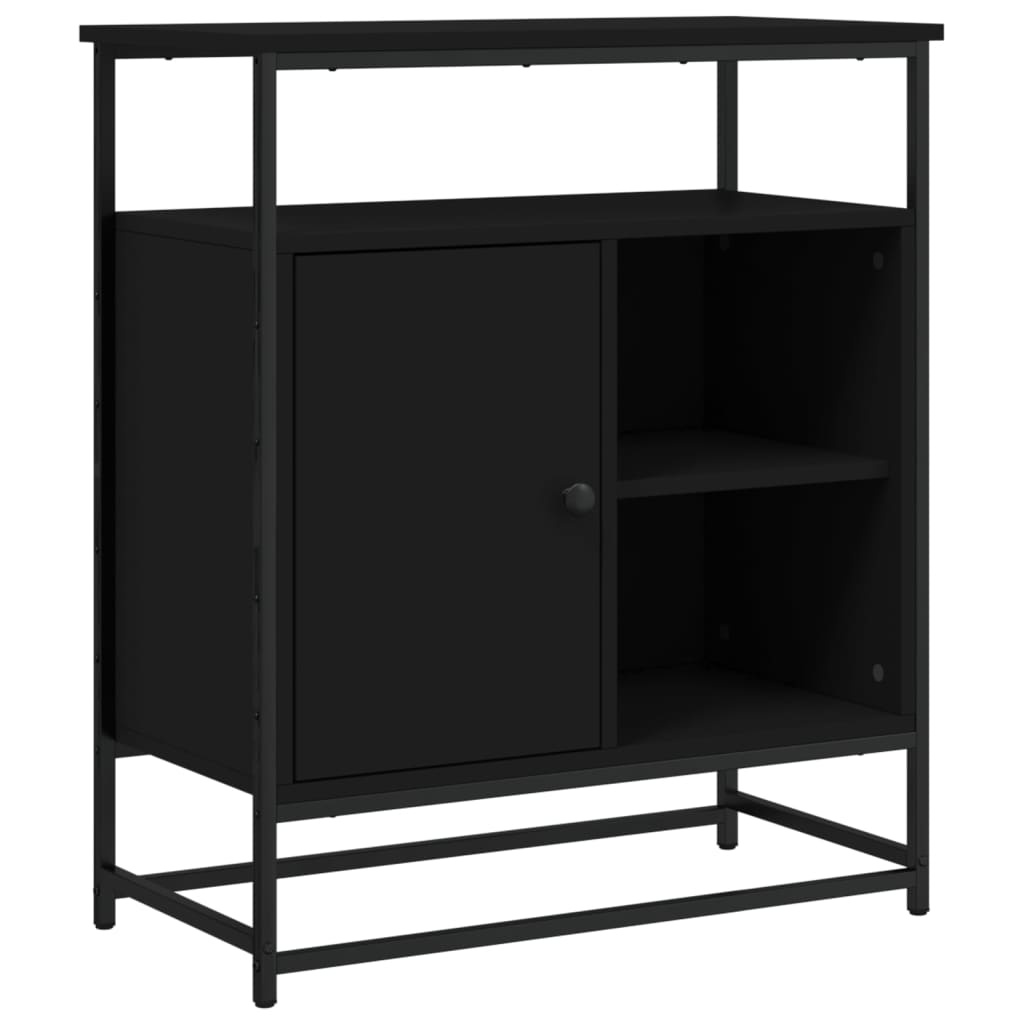 VidaXL Dressoir 69x35x80 cm bewerkt hout zwart
