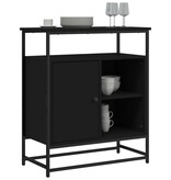 VidaXL Dressoir 69x35x80 cm bewerkt hout zwart