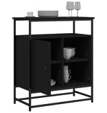 VidaXL Dressoir 69x35x80 cm bewerkt hout zwart