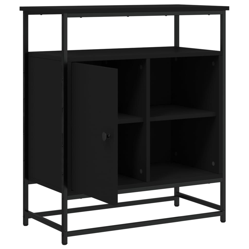 VidaXL Dressoir 69x35x80 cm bewerkt hout zwart