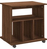 VidaXL Kast verrijdbaar 60x45x60 cm bewerkt hout bruin eikenkleur