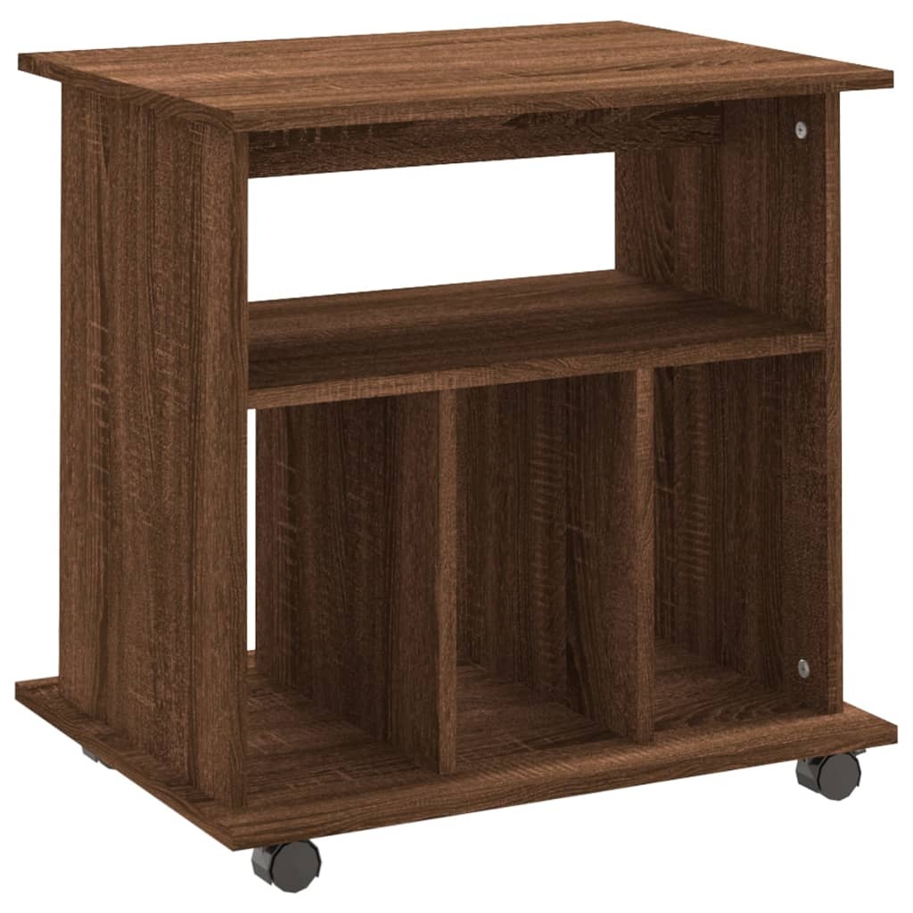 VidaXL Kast verrijdbaar 60x45x60 cm bewerkt hout bruin eikenkleur