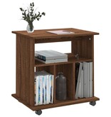VidaXL Kast verrijdbaar 60x45x60 cm bewerkt hout bruin eikenkleur