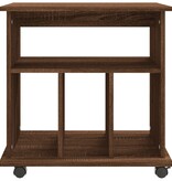 VidaXL Kast verrijdbaar 60x45x60 cm bewerkt hout bruin eikenkleur