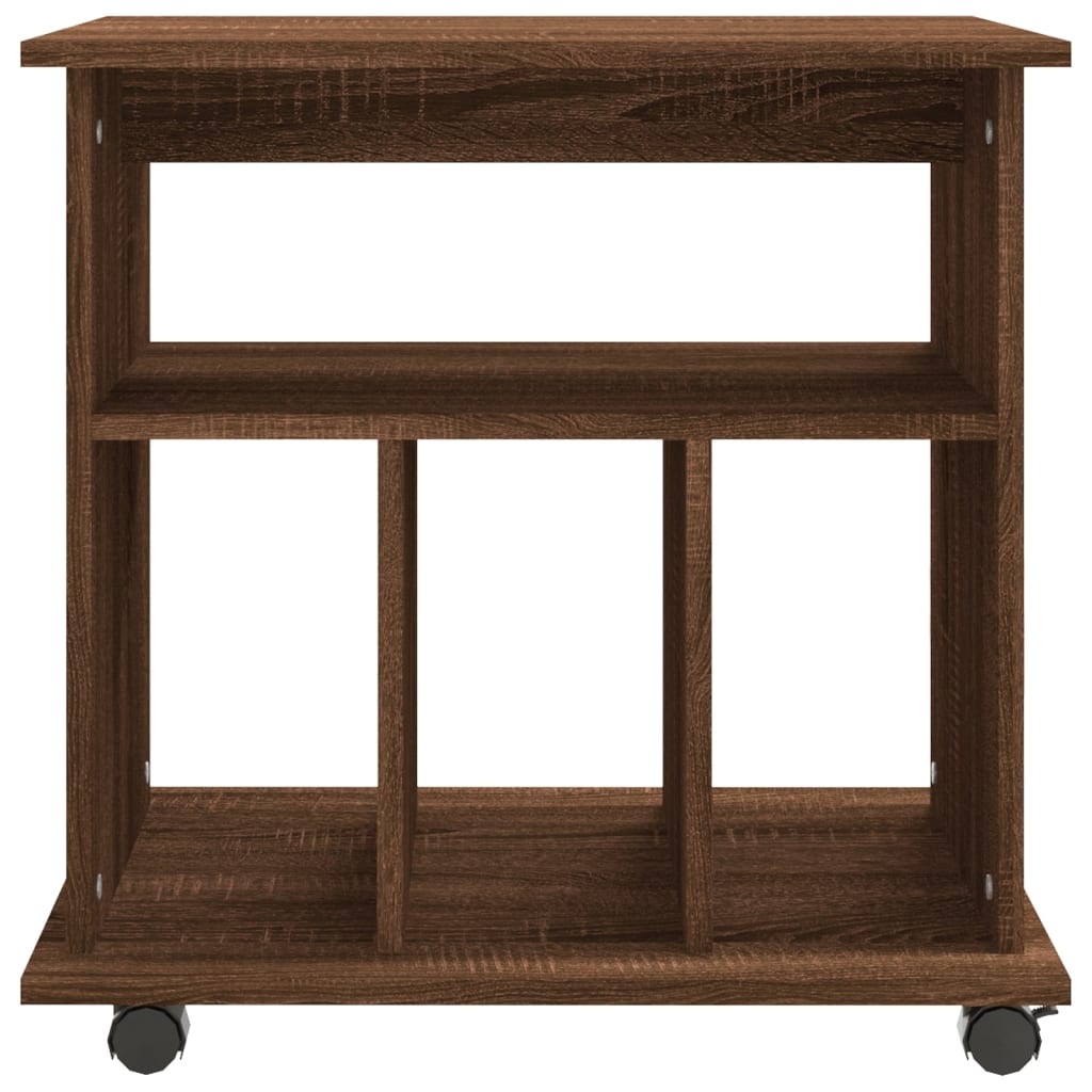 VidaXL Kast verrijdbaar 60x45x60 cm bewerkt hout bruin eikenkleur