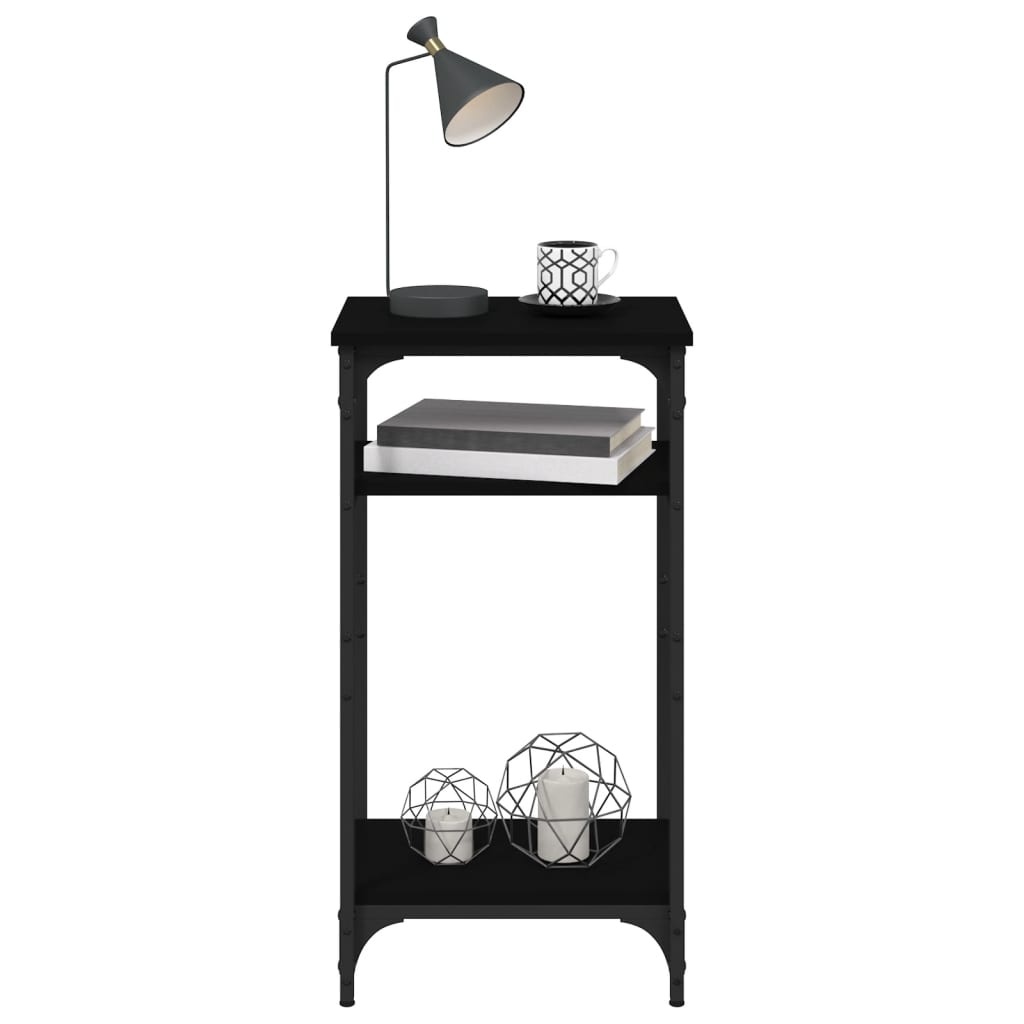 VidaXL Bijzettafel 40x30x75 cm bewerkt hout zwart