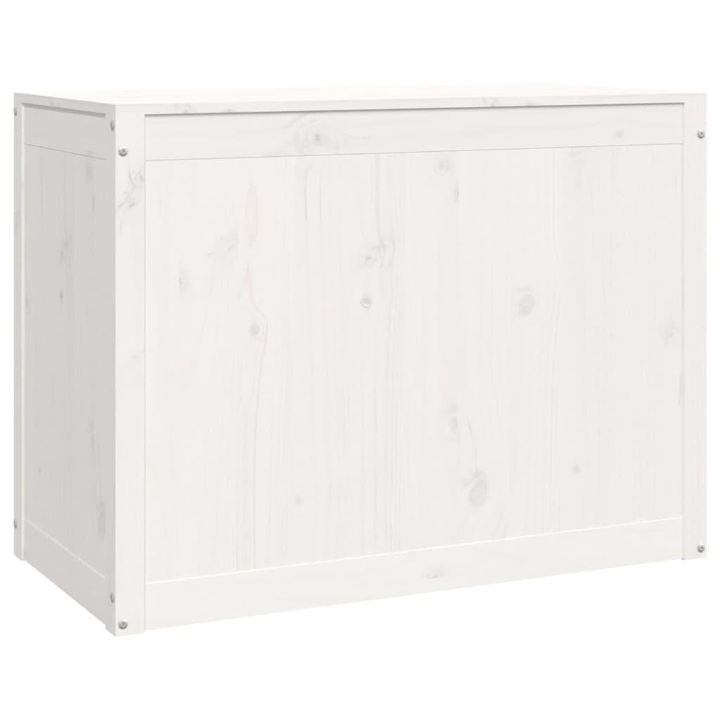 VidaXL Wasmand 88,5x44x66 cm massief grenenhout wit