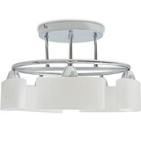 VidaXL Plafondlamp met ellipsvormige glazen kappen 5xE14 200W