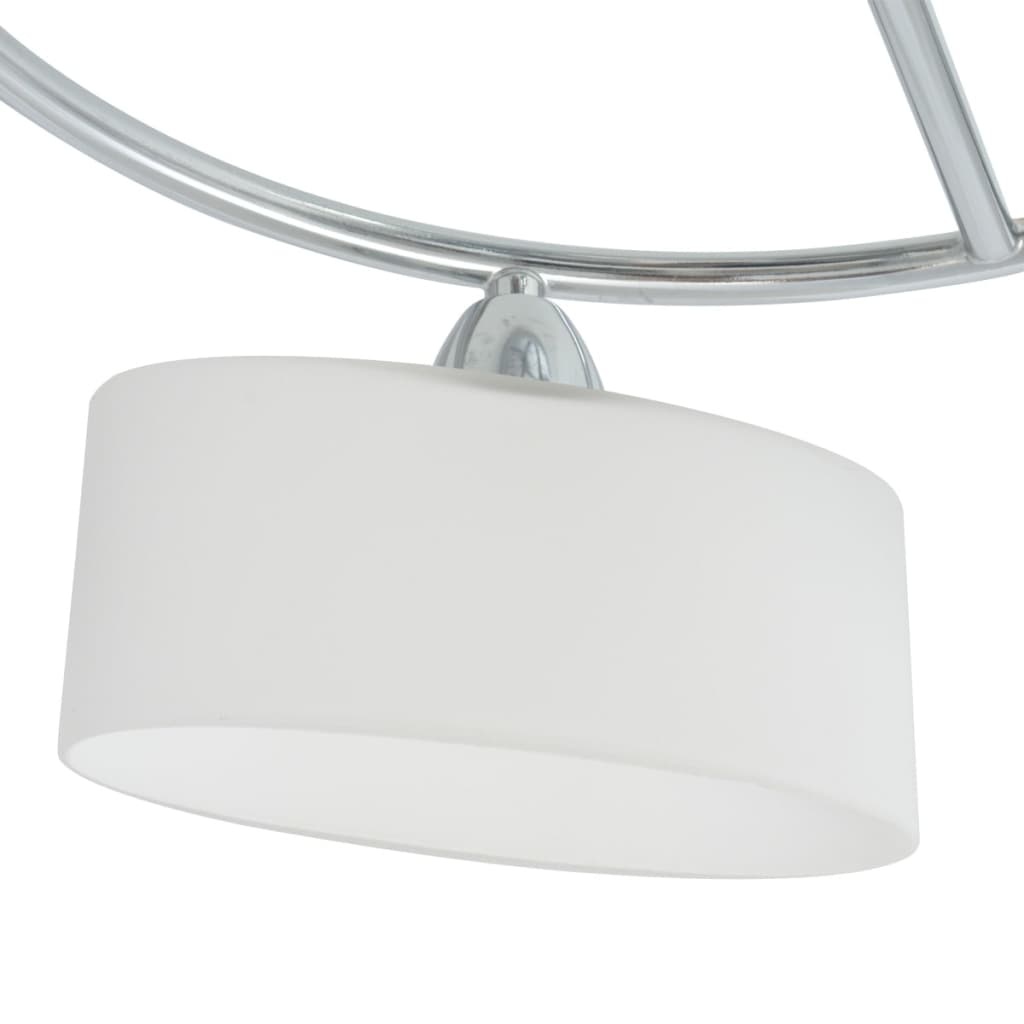 VidaXL Plafondlamp met ellipsvormige glazen kappen 5xE14 200W