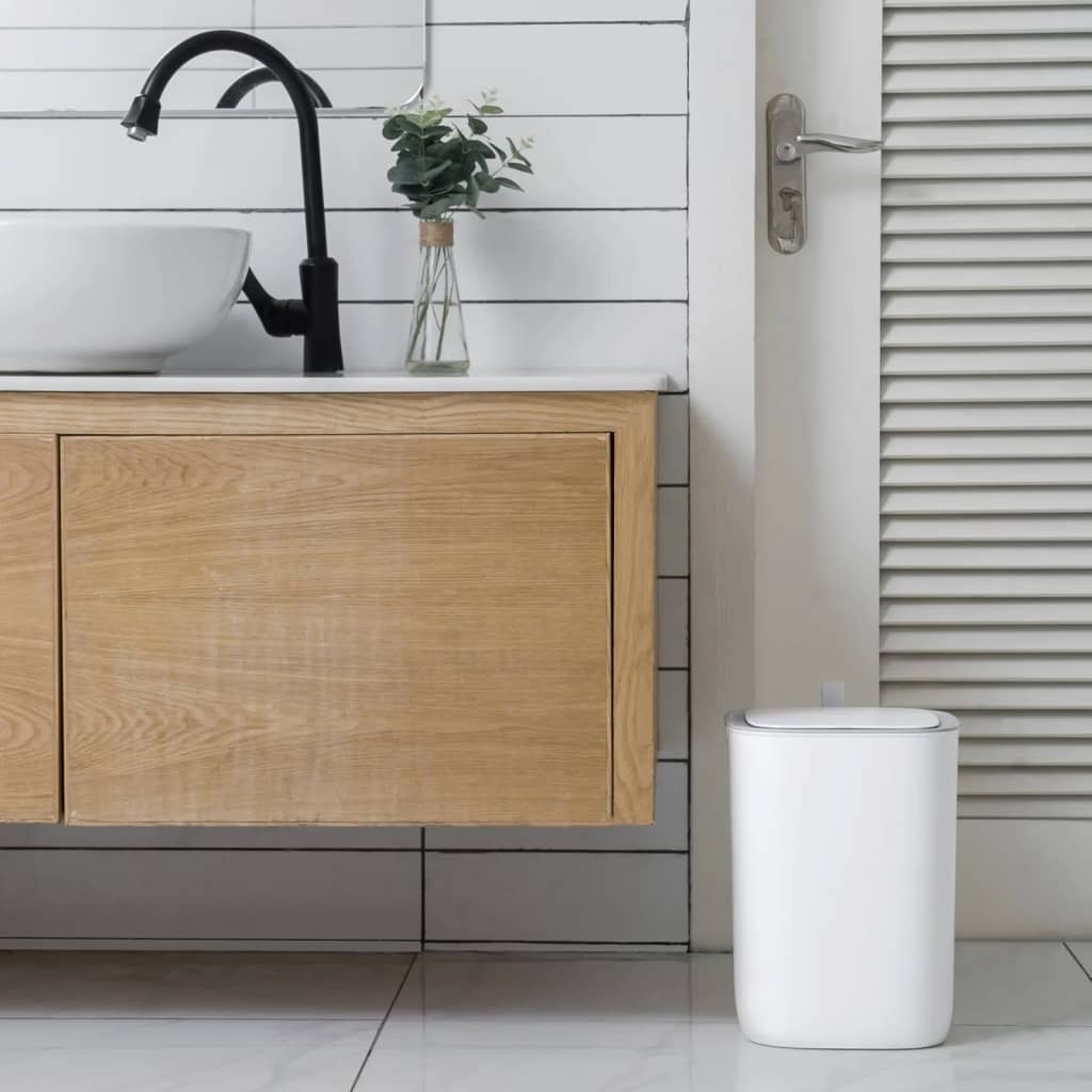 VidaXL Afvalbak met sensor Morandi 12 L wit