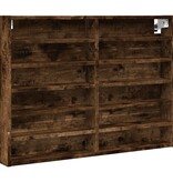 VidaXL Vitrinekast 80x8,5x58 cm bewerkt hout gerookt eikenkleurig