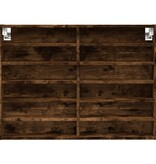 VidaXL Vitrinekast 80x8,5x58 cm bewerkt hout gerookt eikenkleurig