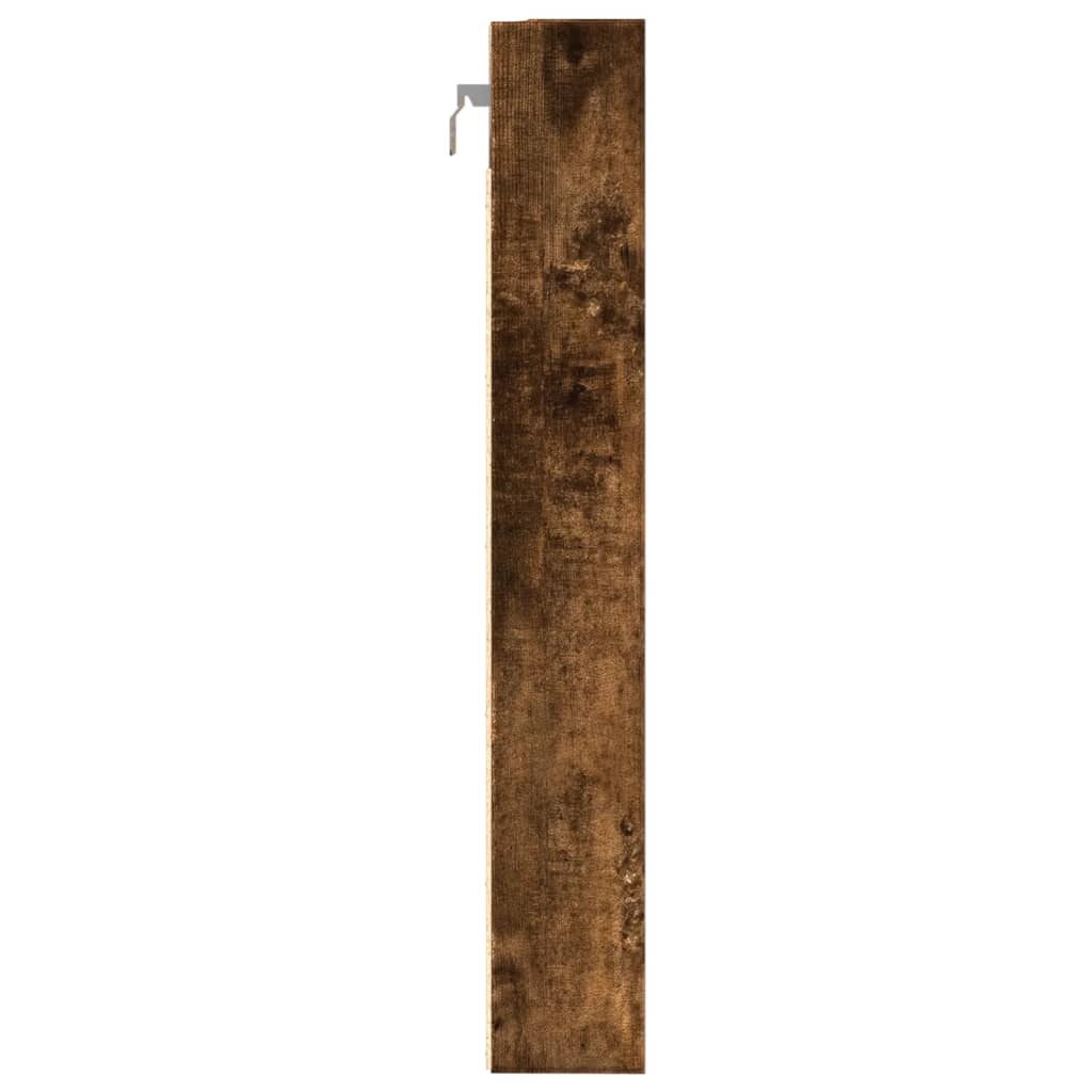 VidaXL Vitrinekast 80x8,5x58 cm bewerkt hout gerookt eikenkleurig