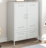 VidaXL Hoge kast 68x39x101,5 cm koudgewalst staal wit