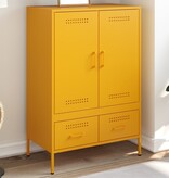 VidaXL Hoge kast 68x39x101,5 cm koudgewalst staal mosterdgeel