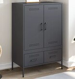 VidaXL Hoge kast 68x39x101,5 cm koudgewalst staal antracietkleurig