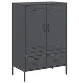 VidaXL Hoge kast 68x39x101,5 cm koudgewalst staal antracietkleurig