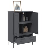 VidaXL Hoge kast 68x39x101,5 cm koudgewalst staal antracietkleurig