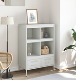 VidaXL Hoge kast 68x39x101,5 cm koudgewalst staal wit