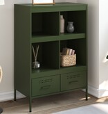 VidaXL Hoge kast 68x39x101,5 cm koudgewalst staal olijfgroen
