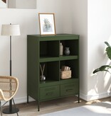 VidaXL Hoge kast 68x39x101,5 cm koudgewalst staal olijfgroen