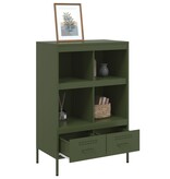 VidaXL Hoge kast 68x39x101,5 cm koudgewalst staal olijfgroen