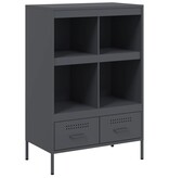 VidaXL Hoge kast 68x39x101,5 cm koudgewalst staal antracietkleurig