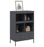 VidaXL Hoge kast 68x39x101,5 cm koudgewalst staal antracietkleurig
