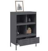 VidaXL Hoge kast 68x39x101,5 cm koudgewalst staal antracietkleurig