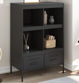 VidaXL Hoge kast 68x39x101,5 cm koudgewalst staal zwart