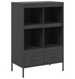 VidaXL Hoge kast 68x39x101,5 cm koudgewalst staal zwart