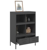 VidaXL Hoge kast 68x39x101,5 cm koudgewalst staal zwart
