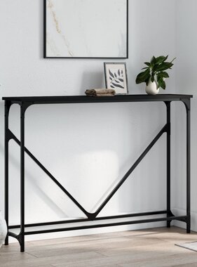 VidaXL Wandtafel 102x22,5x75 cm bewerkt hout zwart