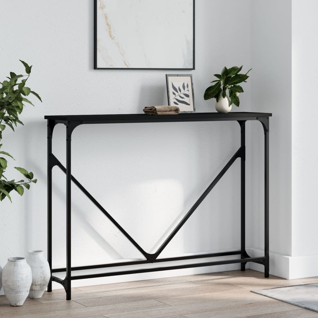 VidaXL Wandtafel 102x22,5x75 cm bewerkt hout zwart