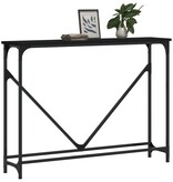 VidaXL Wandtafel 102x22,5x75 cm bewerkt hout zwart