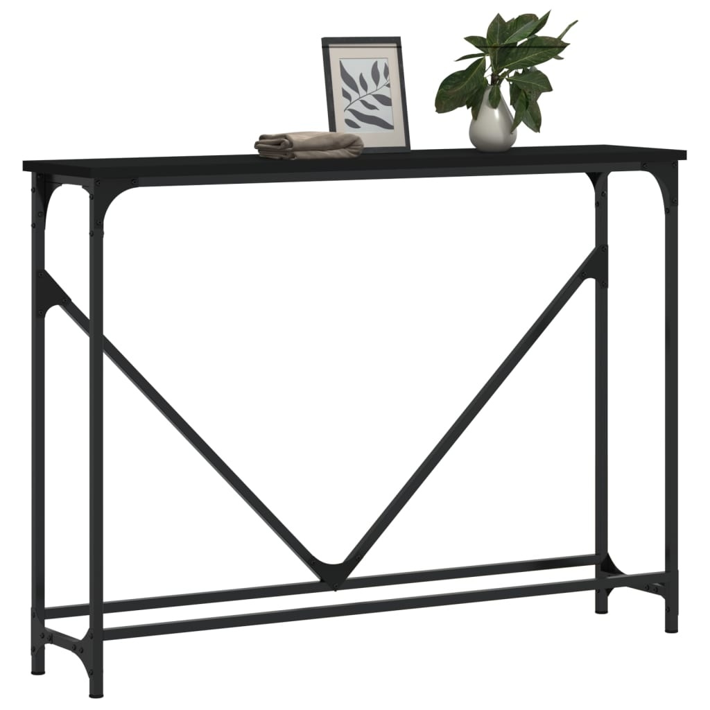 VidaXL Wandtafel 102x22,5x75 cm bewerkt hout zwart
