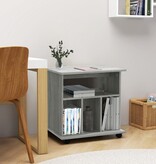 VidaXL Kast verrijdbaar 60x45x60 cm bewerkt hout grijs sonoma eiken