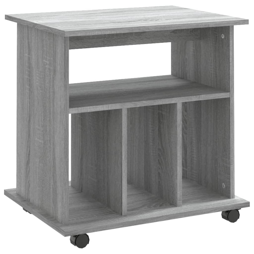 VidaXL Kast verrijdbaar 60x45x60 cm bewerkt hout grijs sonoma eiken