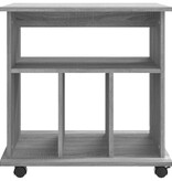VidaXL Kast verrijdbaar 60x45x60 cm bewerkt hout grijs sonoma eiken