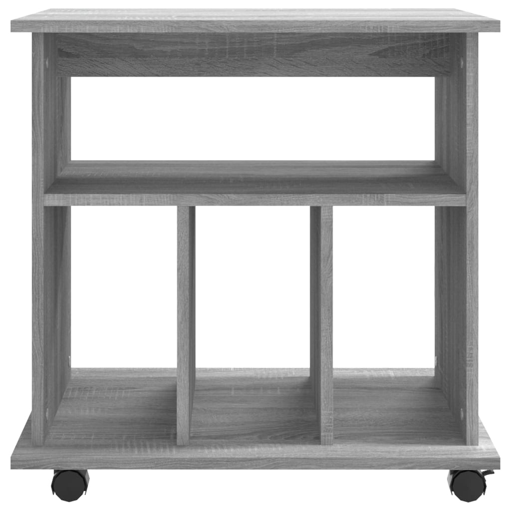 VidaXL Kast verrijdbaar 60x45x60 cm bewerkt hout grijs sonoma eiken