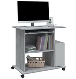 VidaXL Computerbureau 80x50x75 cm bewerkt hout grijs sonoma eikenkleur
