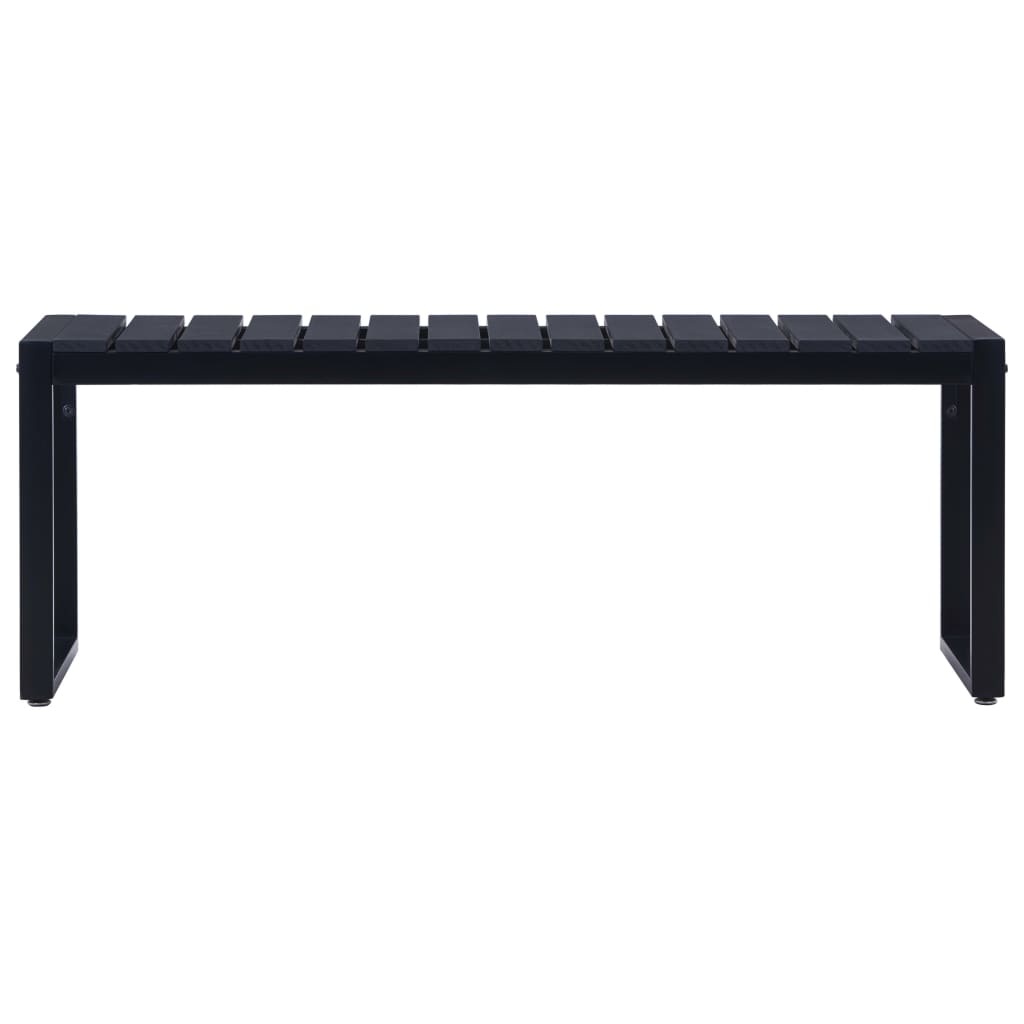 VidaXL Tuinbank 120,5 cm PS-plaat zwart