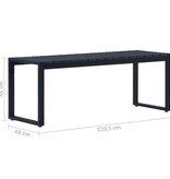 VidaXL Tuinbank 120,5 cm PS-plaat zwart