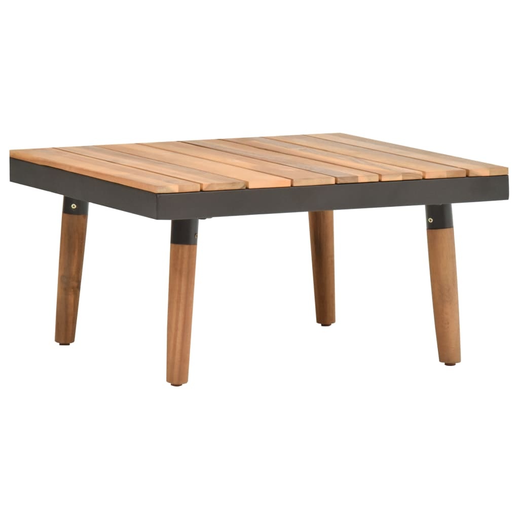 VidaXL 4-delige Loungeset met kussens massief acaciahout