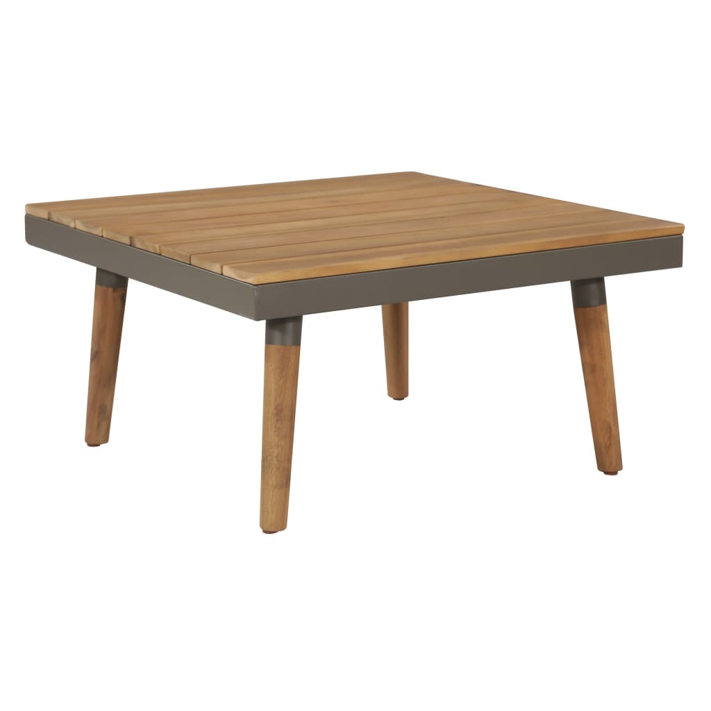 VidaXL 4-delige Loungeset met kussens massief acaciahout bruin
