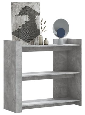 VidaXL Wandtafel 100x35x90 cm bewerkt hout betongrijs