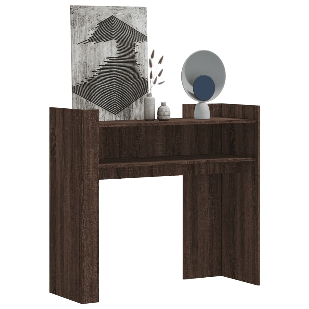 VidaXL Wandtafel 100x35x90 cm bewerkt hout bruin eikenkleurig
