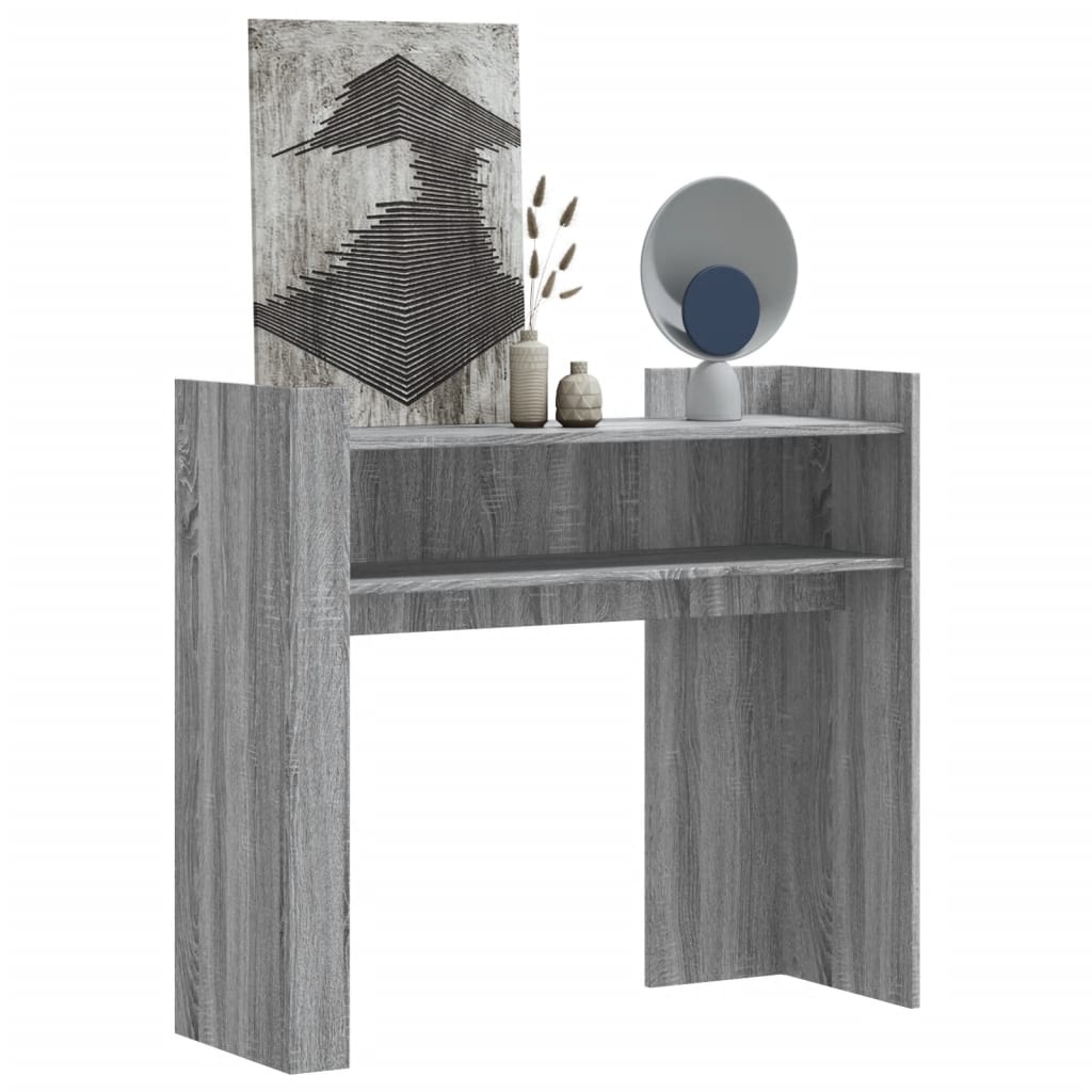 VidaXL Wandtafel 100x35x90 cm bewerkt hout grijs sonoma eikenkleurig