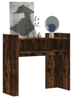 VidaXL Wandtafel 100x35x90 cm bewerkt hout gerookt eikenkleurig